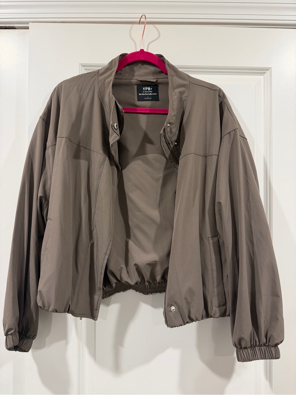 YPB Taupe Bomber Jacket - Women's Lightweight Bomber